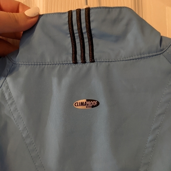 Adidas Climaproof Light Blue Maui Golf Windbreaker Jacket Size Small - Picture 5 of 10